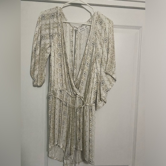 Faithfull The Brand Fox Playsuit Romper Oasis Print Open Back Drawstring - Picture 2 of 6